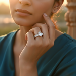 Load image into Gallery viewer, 925 Silver Oval Cut Ring | Women's Engagement Ring
