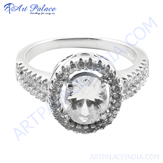 New Extra Shine CZ Silver Ring