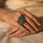 Load image into Gallery viewer, 925 Silver Multi-Gemstone Ring for Women | Cocktail Ring
