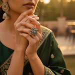 Load image into Gallery viewer, 925 Silver Marcasite Ring for Women | Square Stone Design
