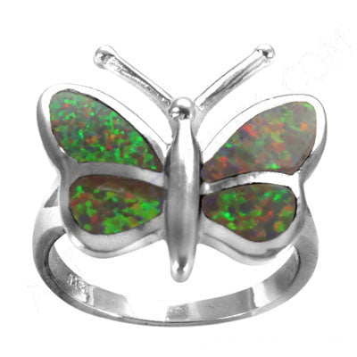 925 Silver Butterfly Opal Ring for Women | Gift Jewelry