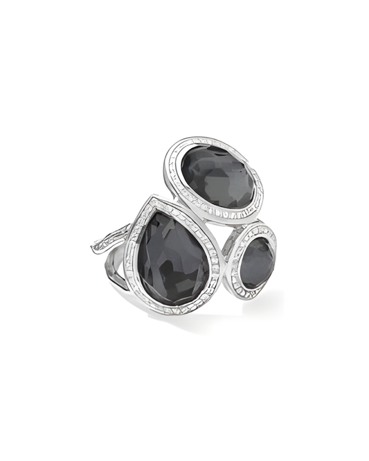 925 Sterling Silver Ring Black Onyx And Cubic Zirconia Ring Awesome Rings