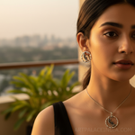 Load image into Gallery viewer, 925 Silver Black Sapphire Pendant Earrings Set | Women&#39;s Jewelry
