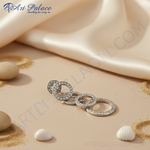 Load image into Gallery viewer, 925 Silver Circle Drop Earrings for Women | Dangle Earrings
