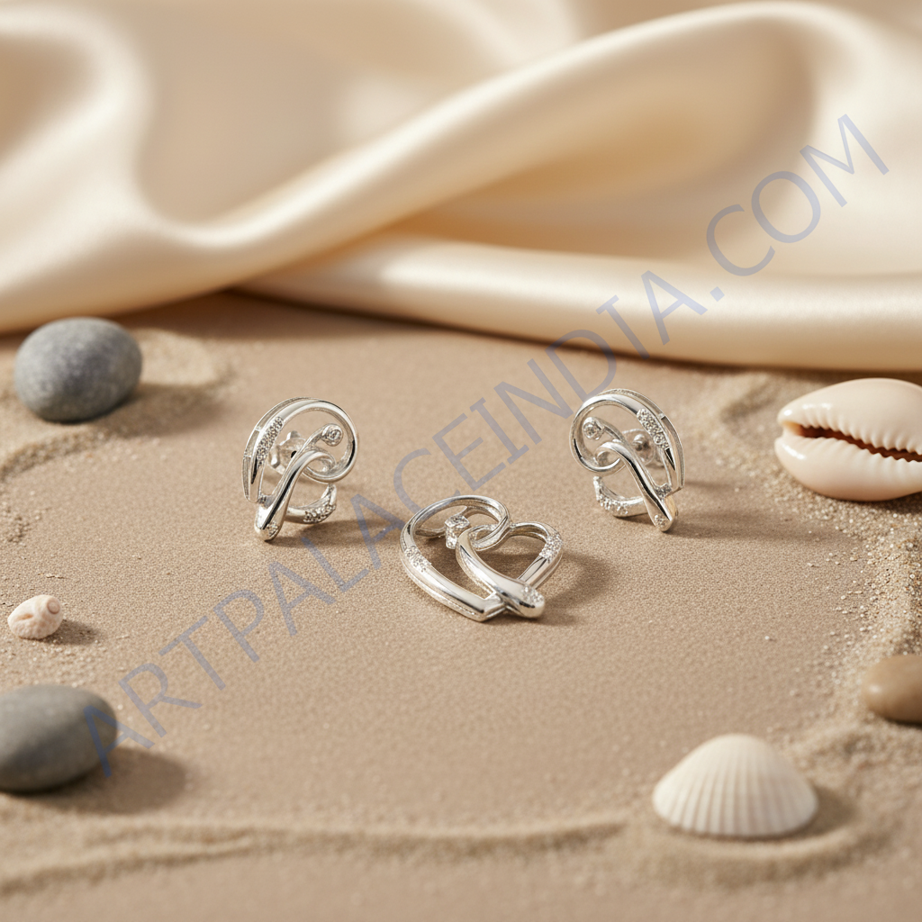 925 Sterling Silver Heart Stud Earrings | Women's Fashion Jewelry