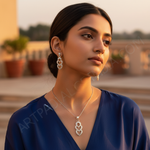 Load image into Gallery viewer, gold plating Crystal Heart Pendant Earrings Set for Women | Gift
