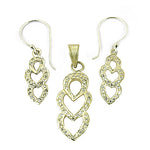 Load image into Gallery viewer, gold plating Crystal Heart Pendant Earrings Set for Women | Gift
