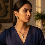 Load image into Gallery viewer, gold plating Crystal Stud Earrings &amp; Pendant Set | Women&#39;s Jewelry Gift
