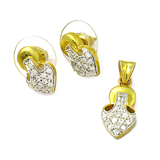 Exclusive Cubic Zirconia Silver Pendant Set