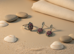 Load image into Gallery viewer, Silver Ruby Ring &amp; Earrings Set | Gemstone Jewelry for Women
