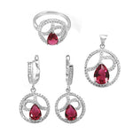 Load image into Gallery viewer, 925 Silver Ruby Jewelry Set for Women | Gift Idea
