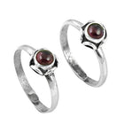 Load image into Gallery viewer, 925 Silver Garnet Toe Rings for Women | Adjustable Jewelry
