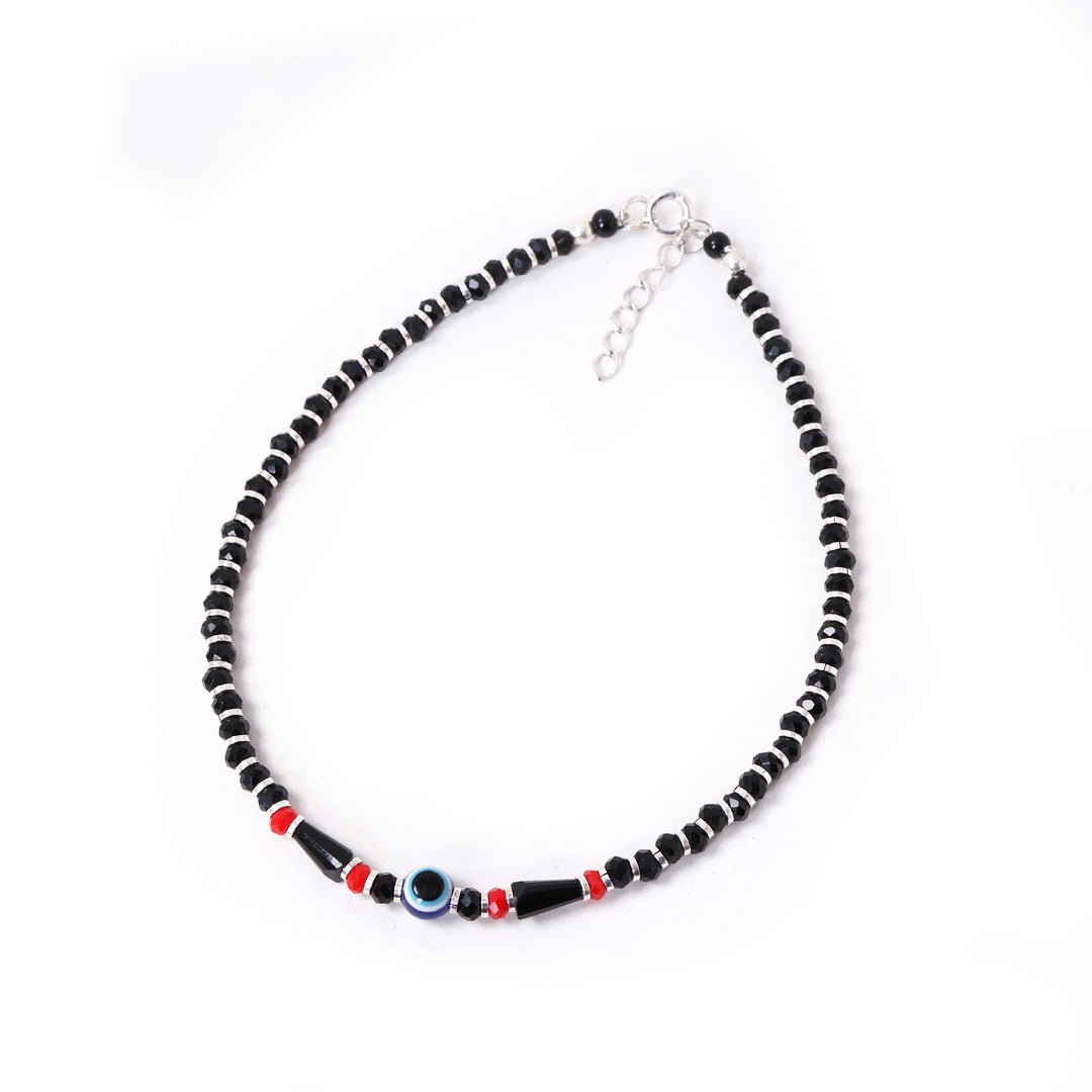 925纯银邪眼脚链（女士款）| 护身符