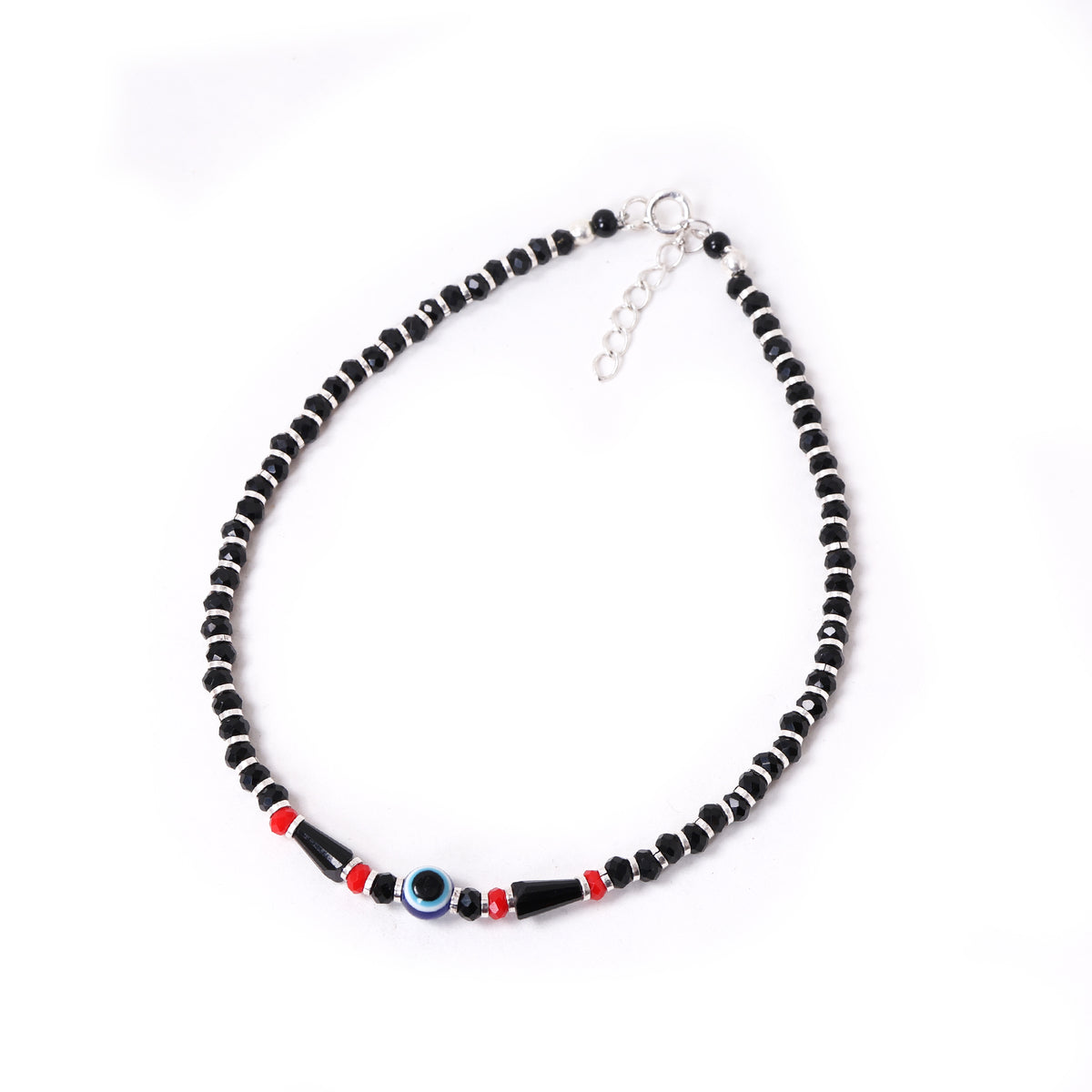 925 silver evil eye anklet for women | protection jewelry