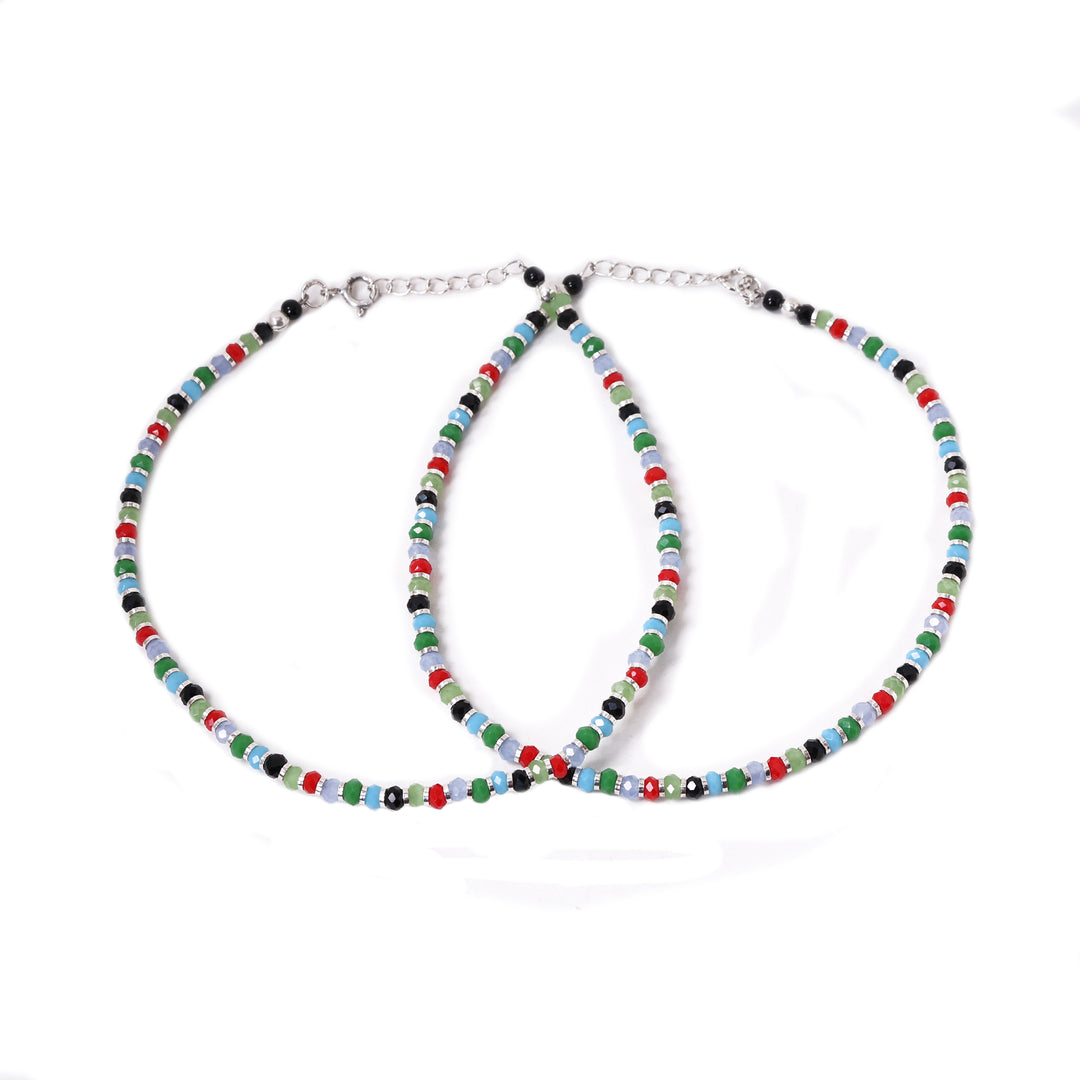 Beaded Anklets for Women | Colorful Gemstone Anklet | Gift