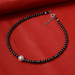 Load image into Gallery viewer, Black Bead Pearl Necklace | 925 Silver Chain | Women&#39;s Jewelry
