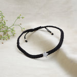 将图像加载到图库查看器中， Black Paracord Star Bracelet | Adjustable Cord Jewelry for Men
