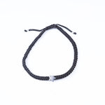 将图像加载到图库查看器中， Black Paracord Star Bracelet | Adjustable Cord Jewelry for Men

