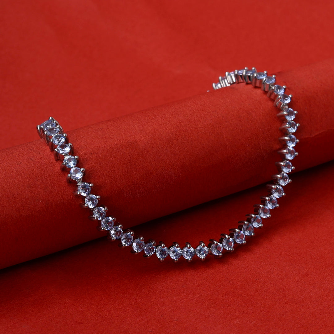 Silver Tanzanite Tennis Bracelet for Women | Gift for Her