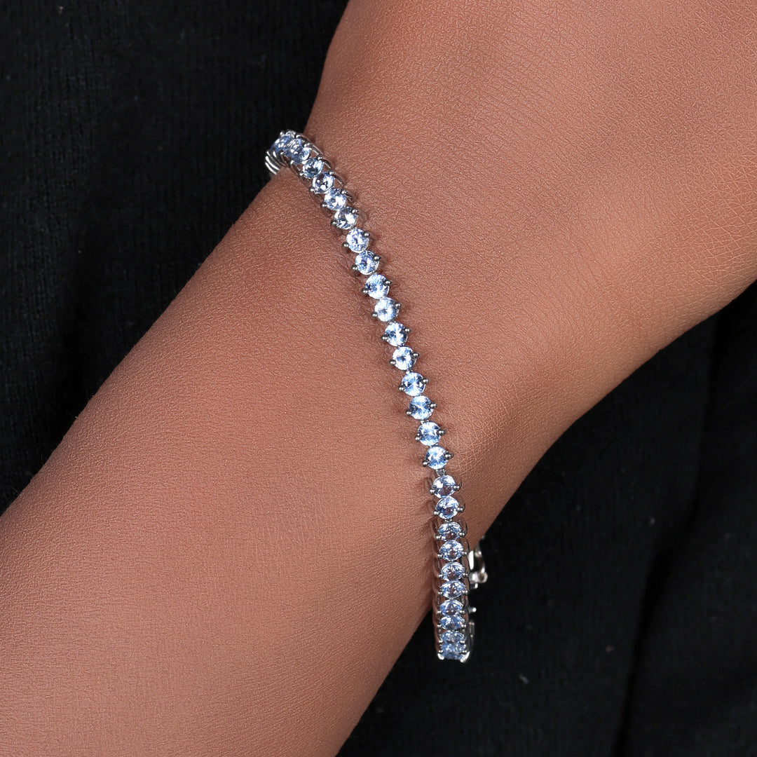 Silver Tanzanite Tennis Bracelet for Women | Gift for Her