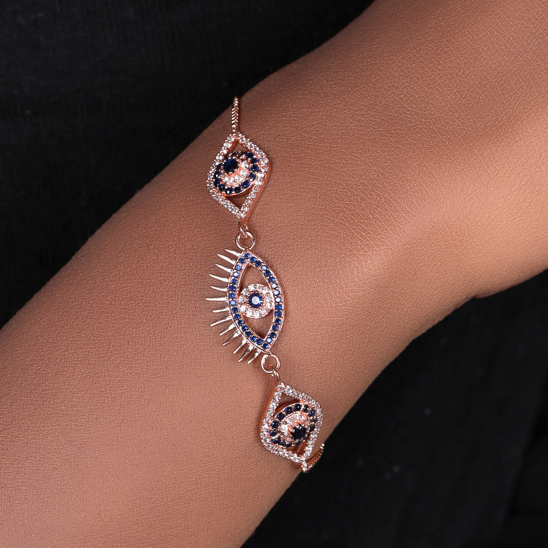 Rose gold plating Evil Eye Bracelet for Women | Protection Jewelry