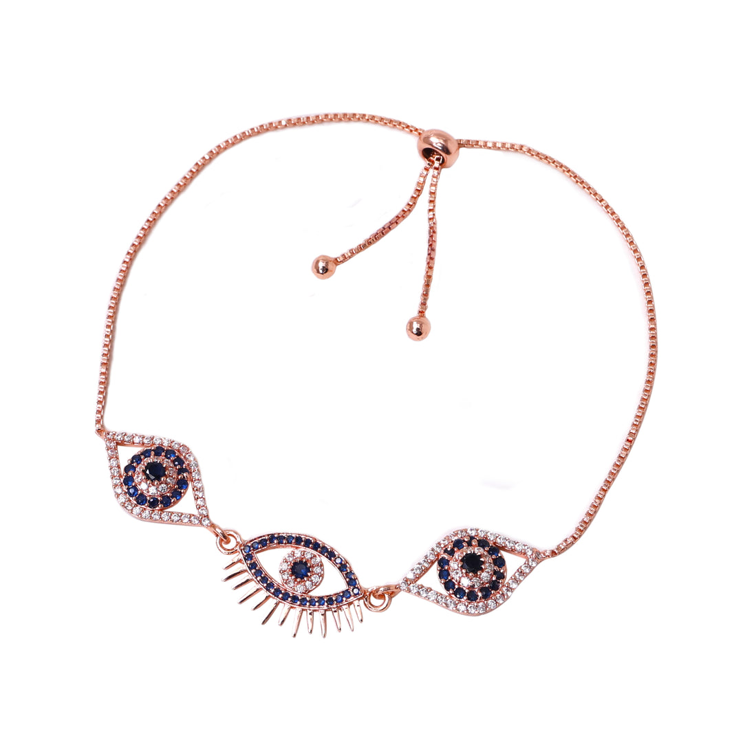 Rose gold plating Evil Eye Bracelet for Women | Protection Jewelry