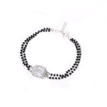 Load image into Gallery viewer, 925 Silver Black Bead Bracelet with Cubic Zirconia | Women&#39;s Gift
