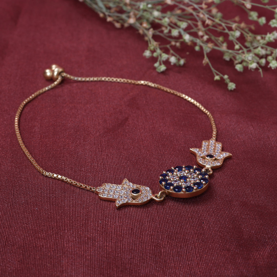 gold plating Hamsa Hand & Evil Eye Bracelet for Women | Protection Jewelry
