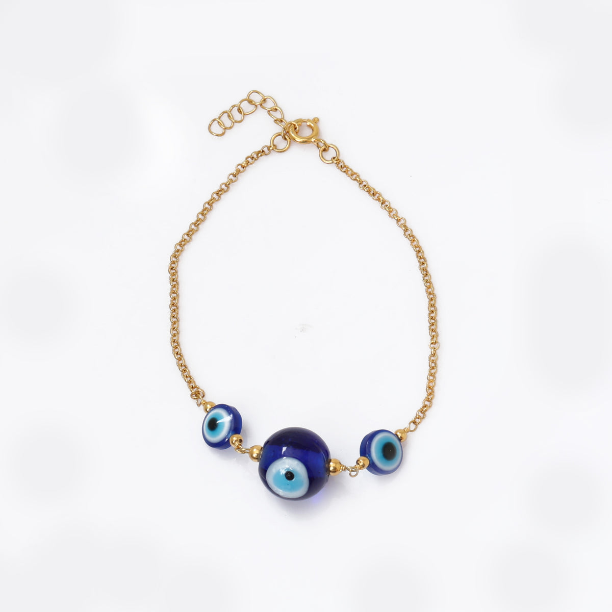 Gold plating evil eye bead bracelet | protection jewelry for women