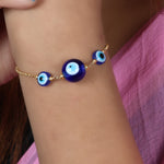 Load image into Gallery viewer, gold plating Evil Eye Bead Bracelet | Protection Jewelry for Women
