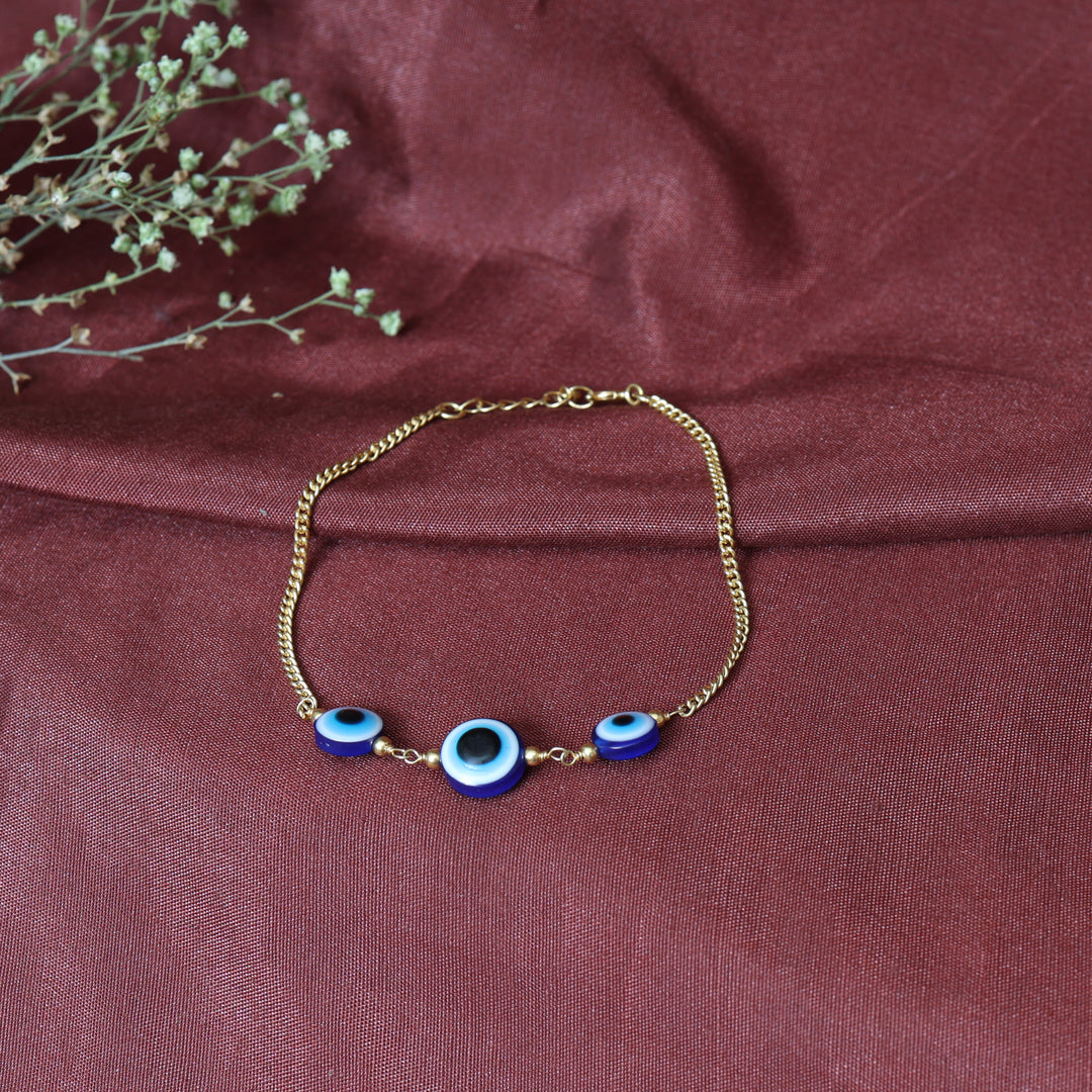 gold plating Evil Eye Charm Bracelet for Women | Protection Jewelry
