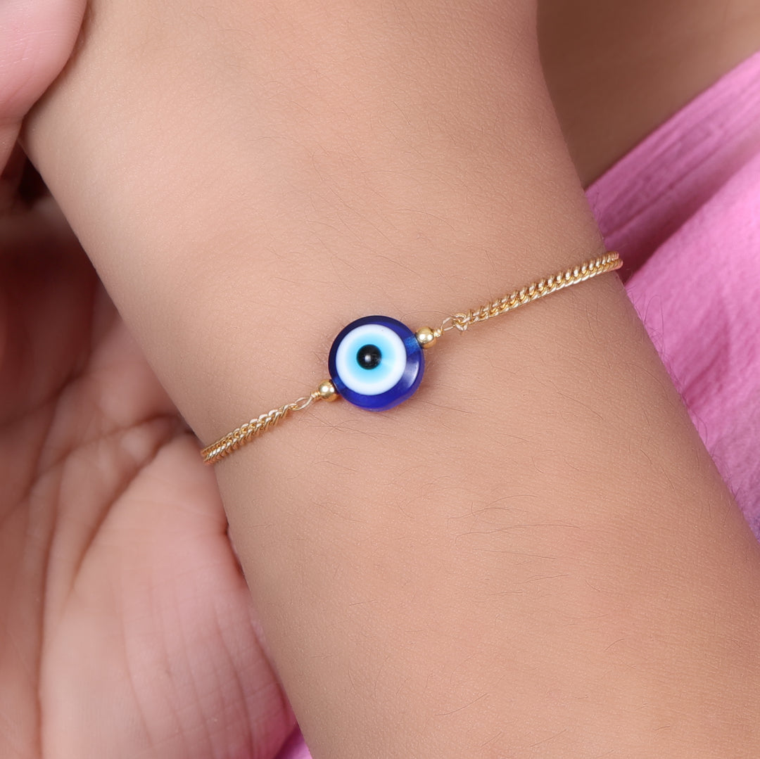 gold plating Evil Eye Chain Bracelet for Women | Protection Jewelry