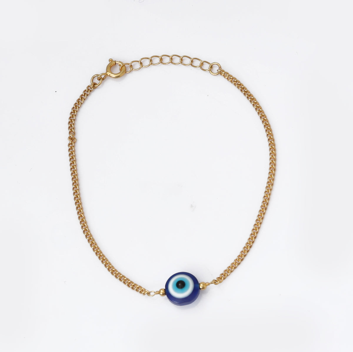 Gold plating evil eye chain bracelet for women | protection jewelry