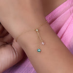 Load image into Gallery viewer, gold plating Adjustable Chain Bracelet with Gemstones | Women&#39;s Jewelry
