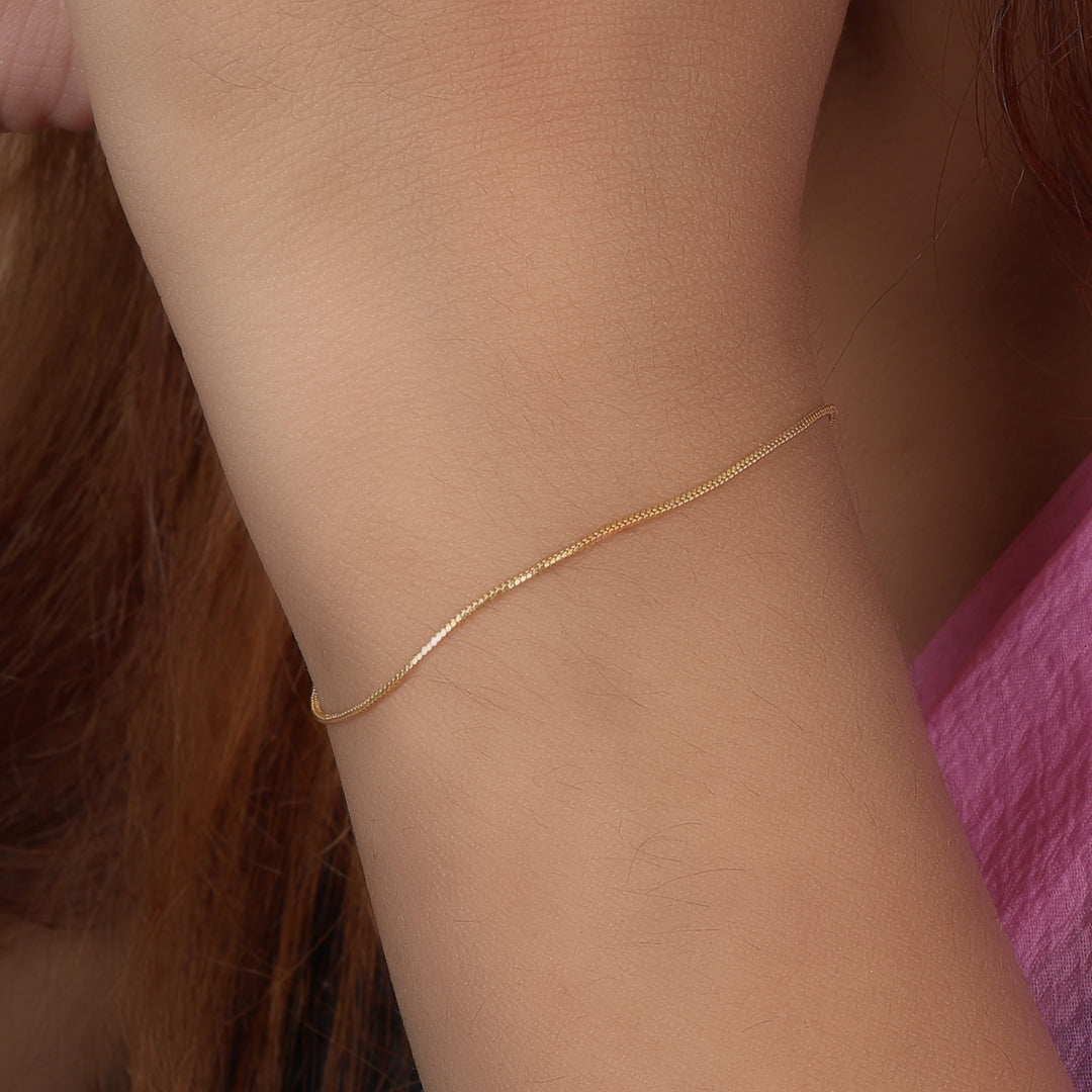 gold plating Snake Chain Anklet for Women | Delicate Foot Jewelry