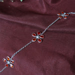 Load image into Gallery viewer, 925 Silver Flower Bracelet with Garnet Stones | Women&#39;s Jewelry
