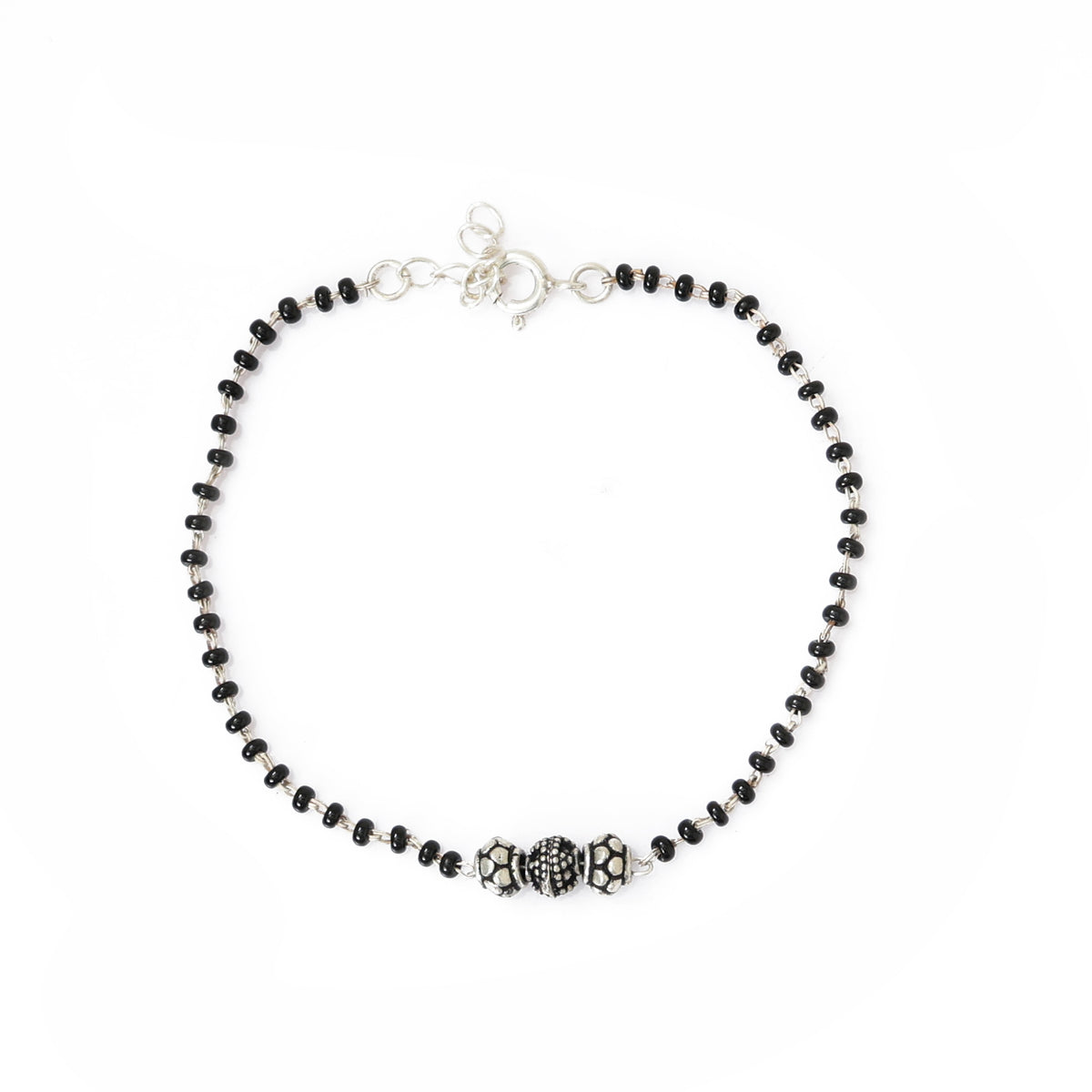 925 silver black bead bracelet for women | daily wear jewelry