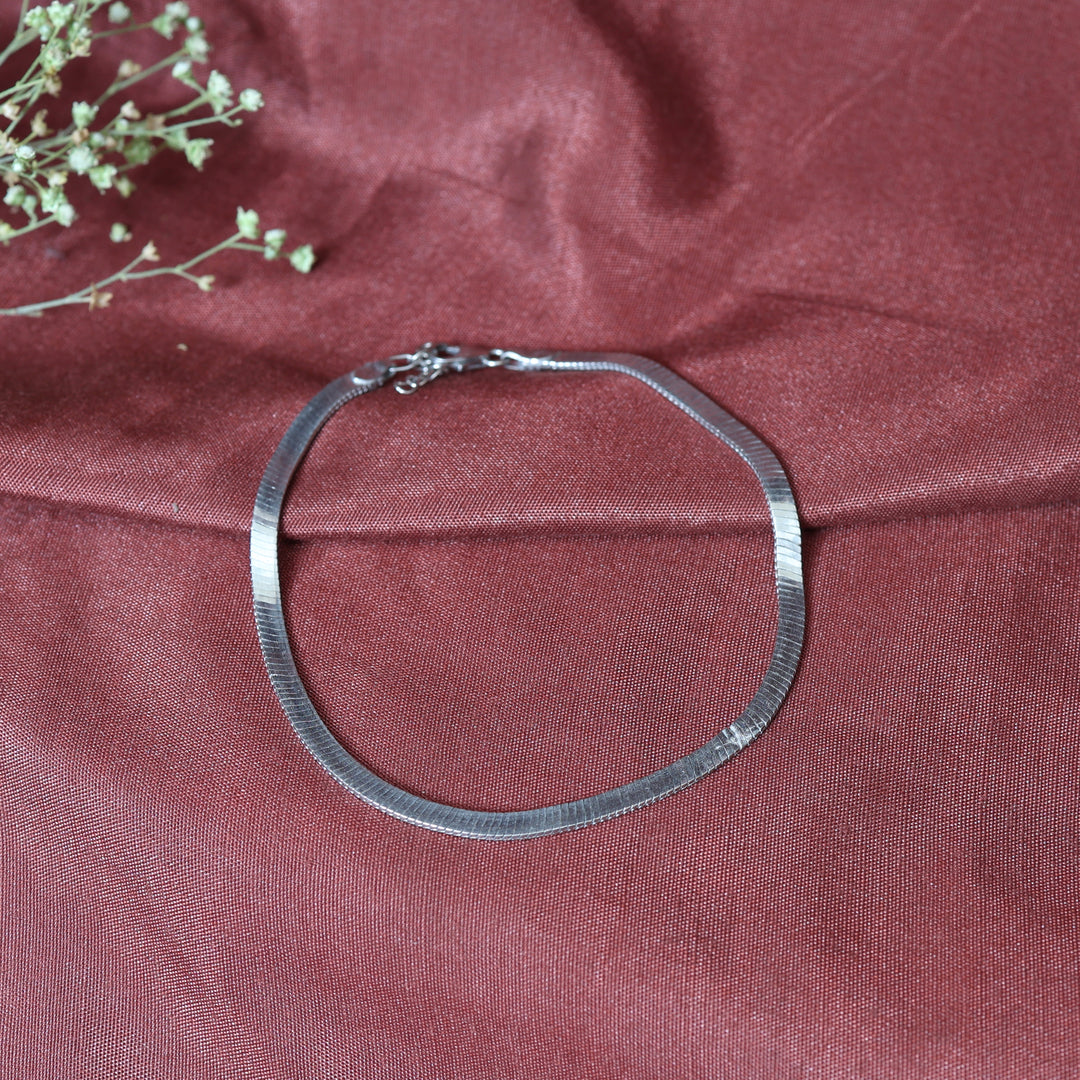 Silver Herringbone Chain Bracelet for Women | Everyday Jewelry