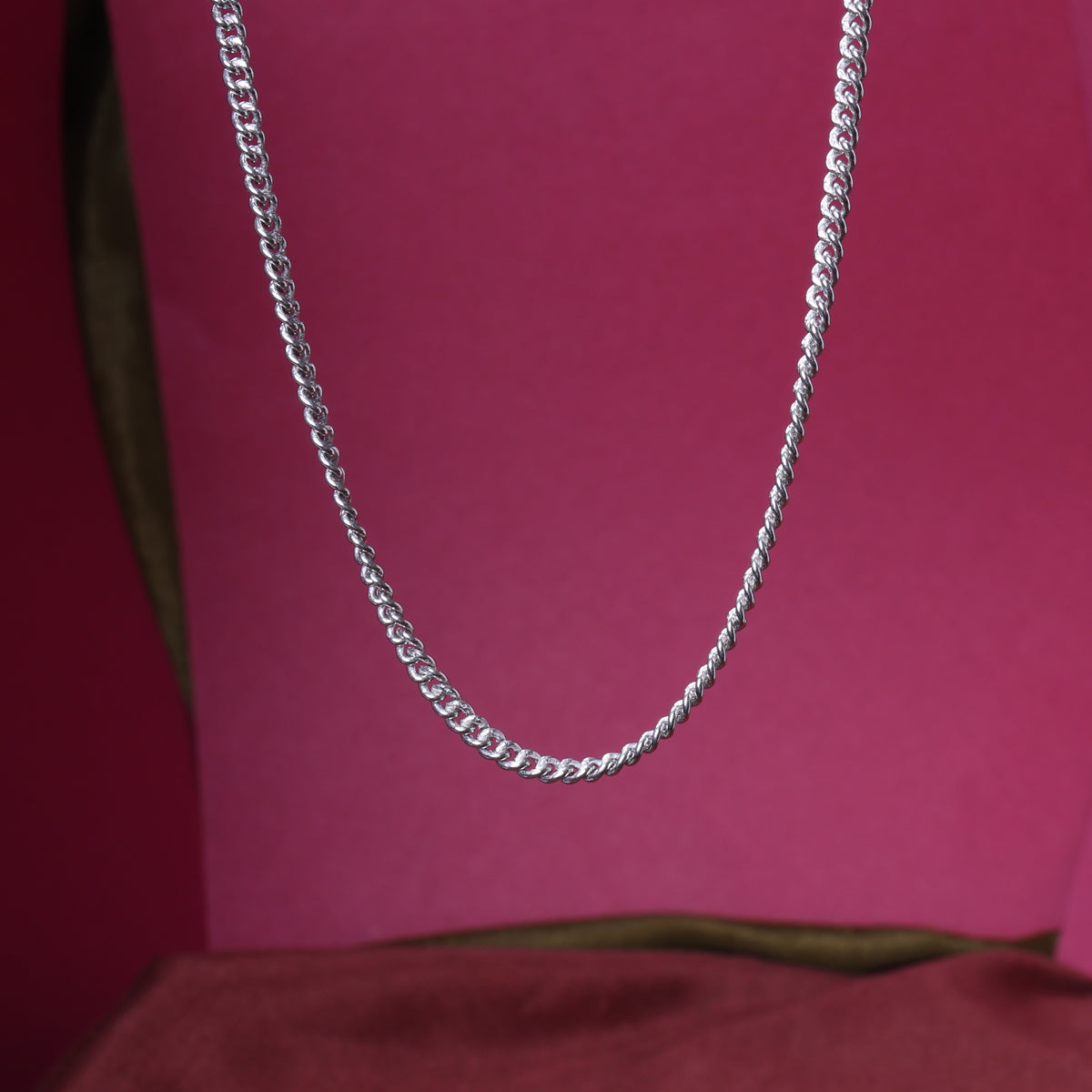 Silver chain necklace | curb chain | daily wear for men & women