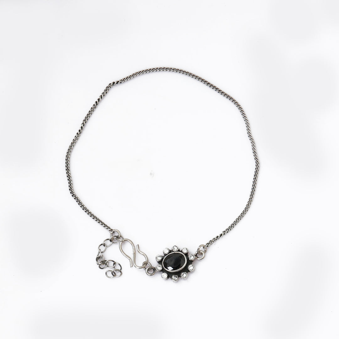 925 Silver Black Gemstone Bracelet for Women | Daily Wear