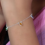 Load image into Gallery viewer, 925 Silver Multi-Color Gemstone Anklet for Women | Summer Jewelry
