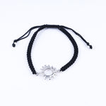 将图像加载到图库查看器中， Black Cord Sun Charm Adjustable Bracelet | Daily Wear Jewelry
