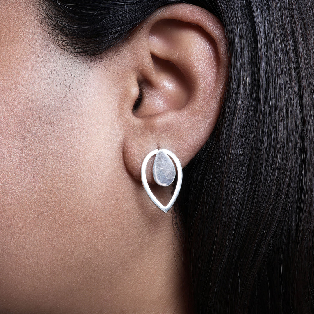 Pendientes de lágrima de plata para mujer | Regalo de joyería minimalista