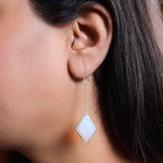 Load image into Gallery viewer, Pendientes colgantes de plata 925 con piedras preciosas azules para mujer | Regalo
