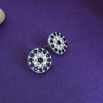 Load image into Gallery viewer, 925 Silver Blue Sapphire Stud Earrings for Women | Daily Wear
