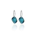 Load image into Gallery viewer, Pendientes colgantes de plata 925 con piedras preciosas azules para mujer | Regalo | Alto brillo
