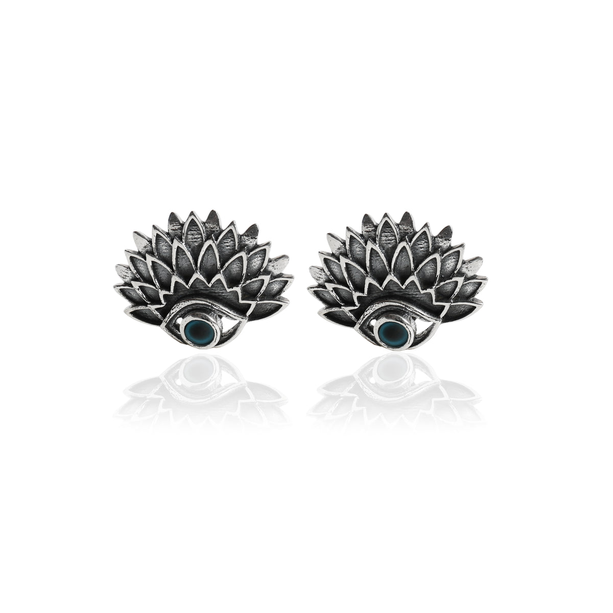 925 silver evil eye stud earrings | protection jewelry for women