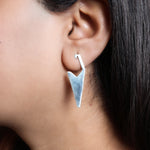Load image into Gallery viewer, Silver Geometric Earrings for Women | Modern Minimalist Jewelry
