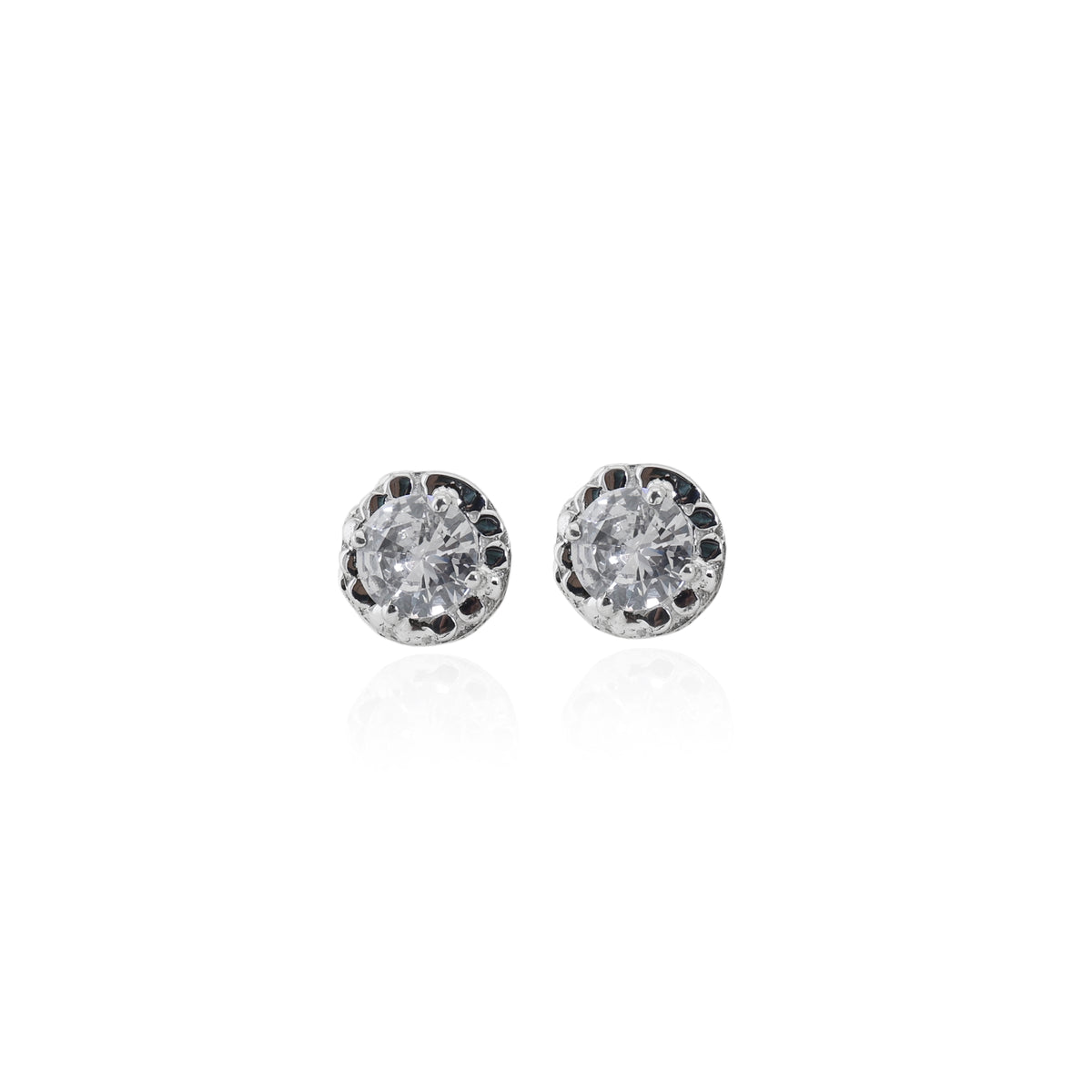 925 silver cubic zirconia stud earrings | women's daily wear
