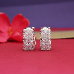 Load image into Gallery viewer, Silver Cubic Zirconia Leverback Earrings | Elegant Women&#39;s Jewelry
